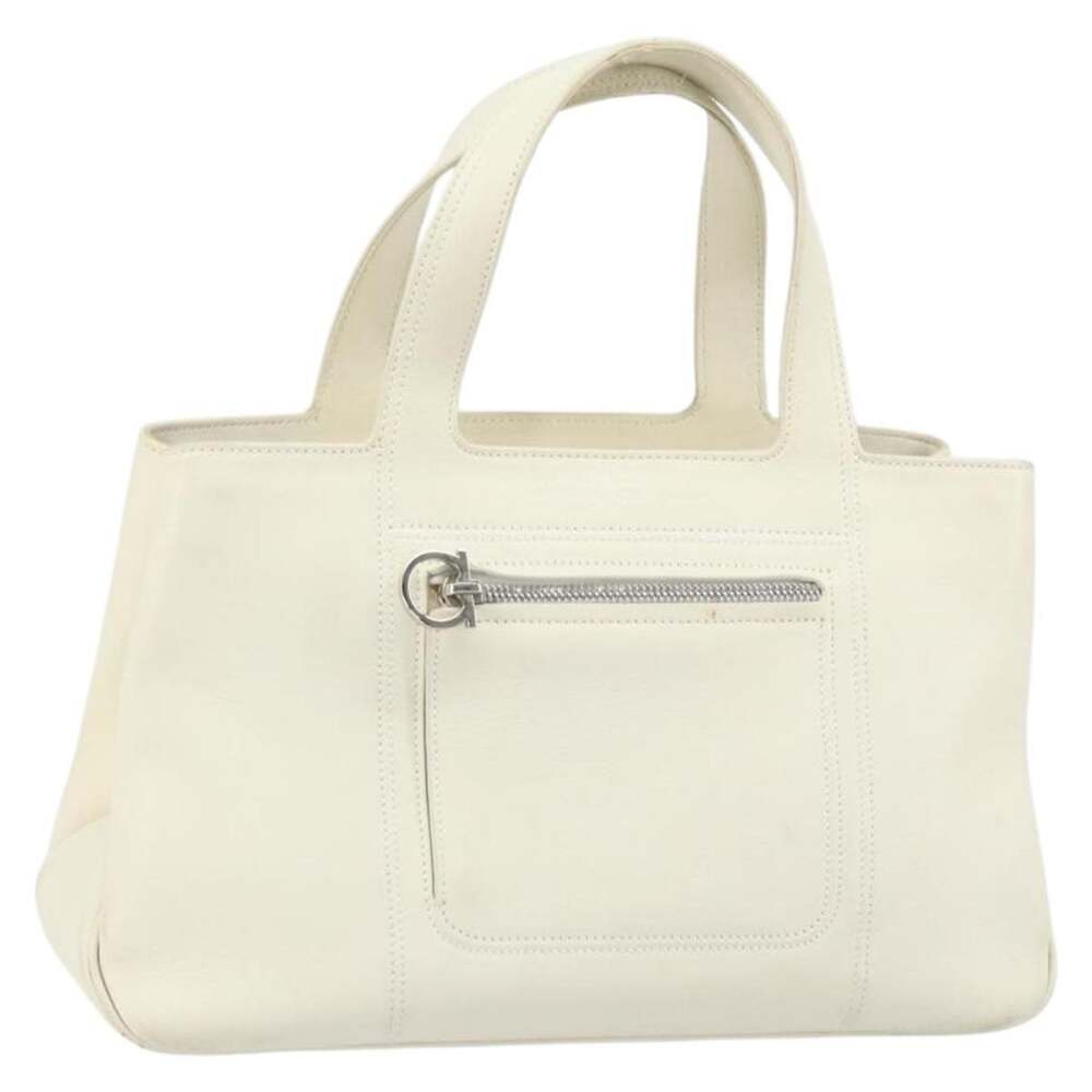 Salvatore Ferragamo Leather Handbag White